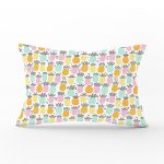 Pastel Renkte Ananaslar Özel Tasarım Modern Dikdörtgen Yastık Kırlent Kılıfı Realhomes