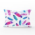 - Rh-Dik-3510-Gorsel1 - Realhomes  Renkli Tüyler Özel Tasarımlı Dijital Baskılı Modern Dikdörtgen Yastık Kırlent Kılıfı Realhomes