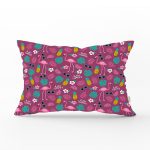 - Rh-Dik-3520-Gorsel1 - Realhomes Mor Zeminde Hello Summer Özel Tasarımlı Dijital Baskılı Modern Dikdörtgen Yastık Kırlent Kılıfı Realhomes