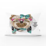 Özel Tasarım Köpekcik Tasarımlı Dijital Baskılı Modern Dikdörtgen Yastık Kırlent Kılıfı Realhomes