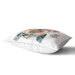 Özel Tasarım Köpekcik Tasarımlı Dijital Baskılı Modern Dikdörtgen Yastık Kırlent Kılıfı Realhomes