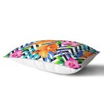 - Rh-Dik-3532-Gorsel2 - Realhomes Geometrik Zeminli Çiçekler Özel Tasarımlı Dijital Baskılı Modern Dikdörtgen Yastık Kırlent Kılıfı Realhomes