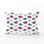 - Rh-Dik-3555-Gorsel1 - Realhomes Özel Tasarım Göz ve Dudak Tasarımlı Dijital Baskılı Modern Dikdörtgen Yastık Kırlent Kılıfı Realhomes