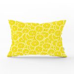 Limon Konseptli Özel Tasarım 3D Dekoratif Dikdörtgen Yastık Kırlent Kılıfı Realhomes