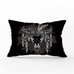 RealHomes Cow Head Özel Tasarım Dijital Baskılı Dikdörtgen Kırlent Kılıfı Realhomes