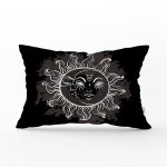 RealHomes Özel Tasarım Güneş Ay Motifli Dikdörtgen Kırlent Kılıfı Realhomes