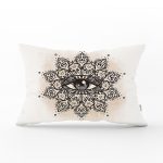- Rh-Dik-5011-Gorsel1 - Realhomes Özel Tasarım Çiçek Üçüncü Göz Motifli Dikdörtgen Kırlent Kılıfı Realhomes