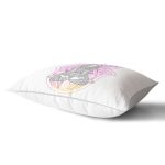 Fatma Ana Eli İçerisinde Yoga Yapan Kadın Desenli Dikdörtgen Kırlent Kılıfı Realhomes