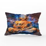 - Rh-Dik-5025-Gorsel1 - Realhomes Modern Buda Heykeli Motifli Dikdörtgen Kırlent Kılıfı Realhomes