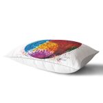 Renkli Uzak Doğu Denge İkonlu Dijital Baskılı Dekoratif Dikdörtgen Yastık Kırlent Kılıfı Realhomes