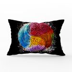 - Rh-Dik-5029siyah-Gorsel1 - Realhomes Siyah Zeminde Renkli Uzak Doğu Denge İkonlu Dijital Baskılı Dikdörtgen Yastık Kırlent Kılıfı Realhomes