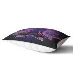 Pembe Neon Motifli Uzak Doğu Yoga Desenli Dikdörtgen Kırlent Kılıfı Realhomes