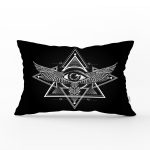 - Rh-Dik-5036-Gorsel1 - Realhomes Özel Tasarım Kanatlı Üçüncü Göz Motifli Dijital Baskılı Dikdörtgen Kırlent Kılıfı Realhomes