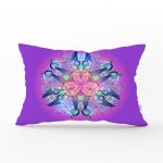 - Rh-Dik-5043-Gorsel1 - Realhomes  Gökkuşağı Motifli Rengarenk Çiçekli Özel Tasarım Dikdörtgen Kırlent Kılıfı Realhomes