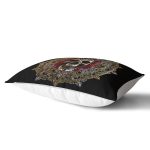 - Rh-Dik-5049-Gorsel2 - Realhomes Gold Çerçeve İçerisinde Gül Kuru Kafa Motifli Dekoratif Dikdörtgen Kırlent Kılıfı Realhomes