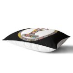 Siyah Zeminde Yoga Motifli Dekoratif Dikdörtgen Yastık Kılıfı Realhomes