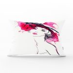 - Rh-Dik-5076-Gorsel1 - Realhomes  Sulu Boya Özel Tasarım Fashion Women Dijital Baskılı Dikdörtgen Yastık Kılıfı Realhomes