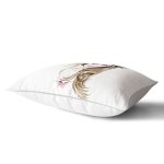 Beyaz Zeminde Rankli Kalem Çizimli Dekoratif Modern Dikdörtgen Yastık Kılıfı Realhomes