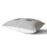 RealHomes Gri Zeminde Kirpik Motifli Özel Tasarım Dikdörtgen Yastık Kılıfı Realhomes