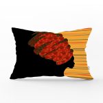 - Rh-Dik-5097-Gorsel1 - Realhomes Kırmızı Başlıklı Zenci Kadın Motifli Dekoratif Dikdörtgen Kırlent Kılıfı Realhomes