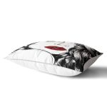 - Rh-Dik-5102-Gorsel2 - Realhomes Kırmızı Dudaklı Kara Kalem Çizimli Özel Tasarım Dikdörtgen Kırlent Kılıfı Realhomes