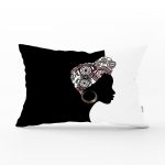 - Rh-Dik-5105-Gorsel1 - Realhomes Siyah Beyaz Zenci Kadın Dekoratif Dikdörtgen Kırlent Kılıfı Realhomes
