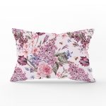 - Rh-Dik-5110-Gorsel1 - Realhomes Pembe Zeminde Çiçekler Özel Tasarım Kırlernt Dikdörtgen Yastık Kırlent Kılıfı Realhomes