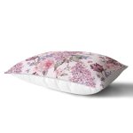 - Rh-Dik-5110-Gorsel2 - Realhomes Pembe Zeminde Çiçekler Özel Tasarım Kırlernt Dikdörtgen Yastık Kırlent Kılıfı Realhomes