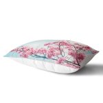 Bulutlar İçinde Pembe Dallar Dekoratif Dikdörtgen Kırlent Kılıfı Realhomes