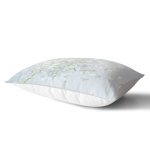 Mavi Zeminde Beyaz Ortanca Çiçeği Baskılı Dikdörtgen Kırlent Kılıfı Realhomes