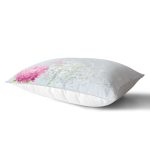 Mavi Zeminde Fuşya Beyaz Ortanca Çiçeği Baskılı Dikdörtgen Kırlent Kılıfı Realhomes