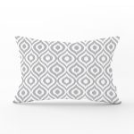 - Rh-Dik-5116gri-Gorsel1 - Realhomes Özel Tasarım Gri İkat Desenli Dijital Baskılı Dikdörtgen Yastık Kırlent Kılıfı Realhomes