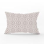 Özel Tasarım Vizon İkat Desenli Dijital Baskılı Dikdörtgen Yastık Kırlent Kılıfı Realhomes