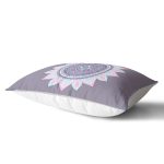 Gri Zeminde Mandala Baskılı Modern Dikdörtgen Yastık Kılıfı Realhomes