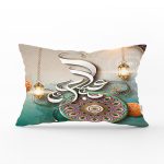 RealHomes Dini Motifli Özel Tasarım Dijital Baskılı Dikdörtgen Kırlent Kılıfı Realhomes