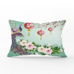 RealHomes Dini Motifli Özel Tasarım Dijital Baskılı Dikdörtgen Kırlent Kılıfı Realhomes