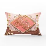 RealHomes Dini Motifli Özel Tasarım Dijital Baskılı Dikdörtgen Kırlent Kılıfı Realhomes