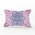 Dekoratif Fatma Ana Eli Motifli Özel Tasarım Dikdörtgen Kırlent Kılıfı Realhomes