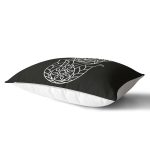 Siyaz Zeminde Beyaz Fatma Ana Eli Motifli Dikdörtgen Kırlent Kılıfı Realhomes