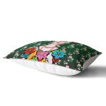 Yeşil Zeminde Frida Kahlo Motifli Özel Tasarım Dikdörtgen Yastık Kılıfı Realhomes