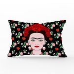 Özel Tasarım Frida Dijital Baskılı Dikdörtgen Kırlent Kılıfı Realhomes