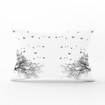 - Rh-Dik-5227-Gorsel1 - Realhomes  Realhomes Ağaç Dalı Kuş Tasarımlı Dijital Baskılı Dikdörtgen Kırlent Kılıfı Realhomes