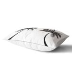 - Rh-Dik-5228-Gorsel2 - Realhomes Beyaz Zeminde Siyah Palmiye Desenli Özel Tasarım Dikdörtgen Yastık Kılıfı Realhomes