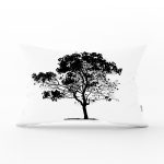 Dekoratif Doğa Çizimli Ağaç Motifli Dikdörtgen Kırlent Kılıfı Realhomes