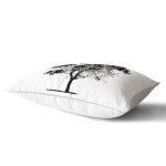 Dekoratif Doğa Çizimli Ağaç Motifli Dikdörtgen Kırlent Kılıfı Realhomes