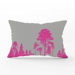- Rh-Dik-5232fusya-Gorsel1 - Realhomes RealHomes Gri Zeminde Fuşya Ağaç Tasarımlı Dekoratif Dikdörtgen Yastık Kılıfı Realhomes