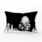 - Rh-Dik-5232siyah-Gorsel1 - Realhomes RealHomes Siyah Zeminde Siyah Ağaç Tasarımlı Dekoratif Dikdörtgen Yastık Kılıfı Realhomes