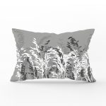 - Rh-Dik-5233gri-Gorsel1 - Realhomes Gri Zeminde Fuşya Ve Beyaz Çiçek Tasarımlı Dikdörtgen Yastık Kılıfı Realhomes