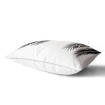 - Rh-Dik-5235-Gorsel2 - Realhomes Siyaz Beyaz Palmiye Yaprakları Dijital Baskılı Dikdörtgen Kırlent Kılıfı Realhomes