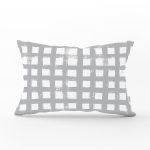 - Rh-Dik-5236gri-Gorsel1 - Realhomes Gri Zeminde Geometrik Kare Motifli Dekoratif Dikdörtgen Yastık Kılıfı Realhomes